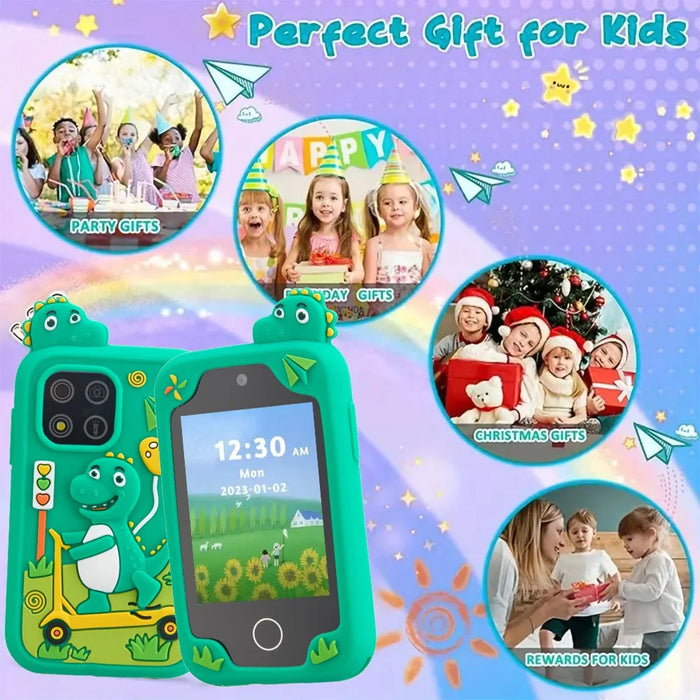 Z10S 2.8-inch Touch Screen Kids Toy Phone Camera Dual Lens Alarm Clock Video Recorder - Blue - 5