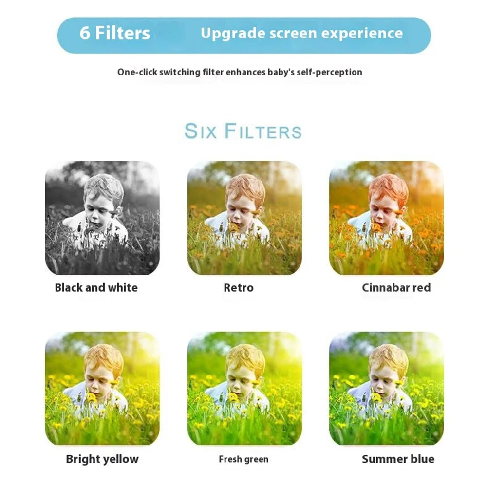 M1 Rabbit Building Block Toy Flip Lens Camera 2.4-inch Screen Kids Camera with Tripod + 32G TF Card + Card Reader - Purple - 3
