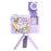 M1 Rabbit Building Block Toy Flip Lens Digital Camera 2.4-inch Screen Kids Camera with Tripod - Purple - 1