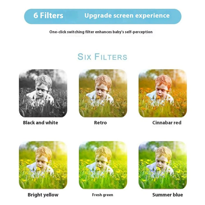 M1 Crocodile Building Block Toy Flip Lens Digital Camera 2.4-inch Screen Kids Camera with Tripod - Yellow - 3