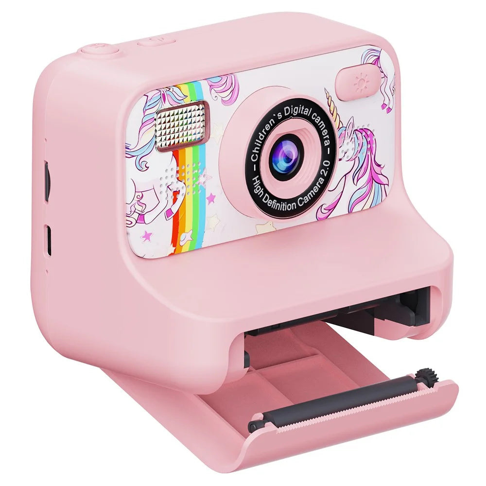 Z12 2.4-inch Mini Children HD Dual Lens Instant Camera Photo Printer with 32G TF Card - Pink - 3