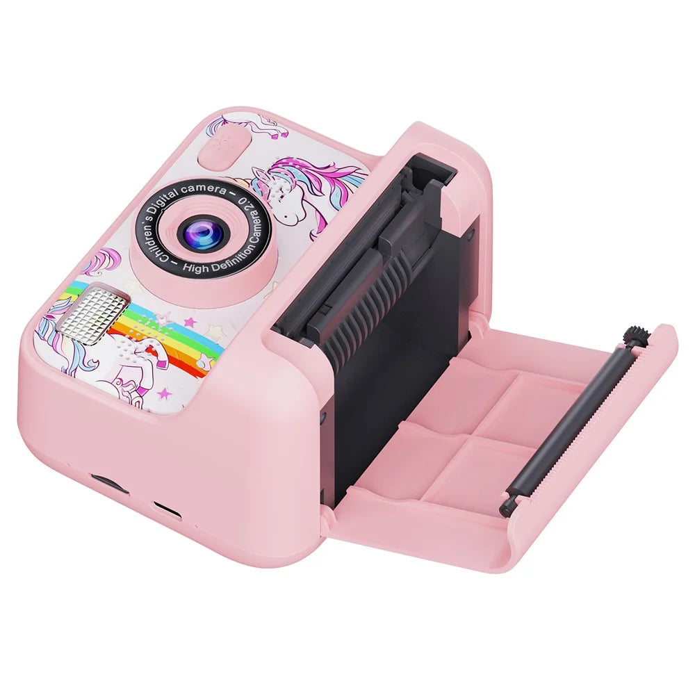 Z12 2.4-inch Mini Children HD Dual Lens Instant Camera Photo Printer with 32G TF Card - Pink - 5