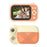 P1S HD Kids Camera 3.5-inch Inkless Print Camera 1080P Portable Cute Mini Camera Support MP3 - Beige - 1