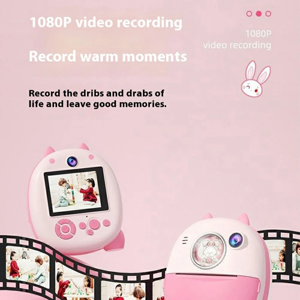 FB-001B HD Dual Lens 2.4 Inch Instant Print Camera with Built-In Games 10x Zoom Kids Camera - 3