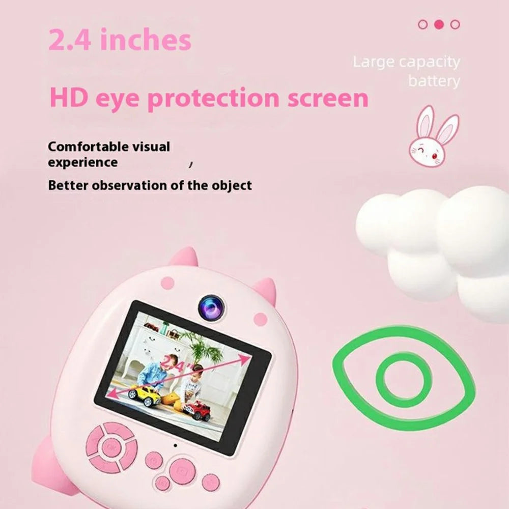 FB-001B HD Dual Lens 2.4 Inch Instant Print Camera with Built-In Games 10x Zoom Kids Camera - 4