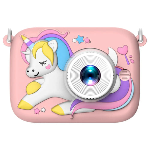 D12 Kids 2.0 Inch HD Dual Lens Camera Cartoon Design Children Digital Camera - Pink - 1
