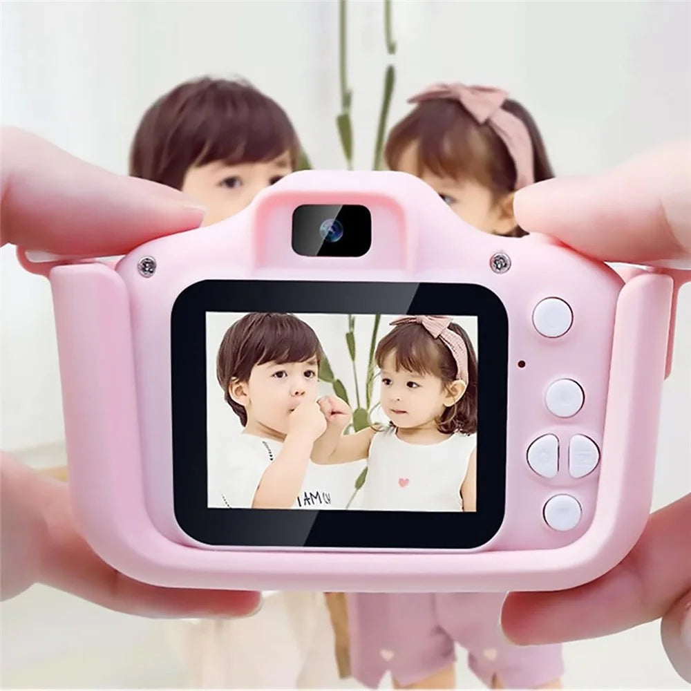M8 2.0 Inch HD Dual Camera Digital Children Camera with Photo Video Game Support TF Card - Pink - 5