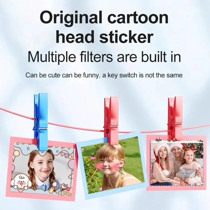 2.0 Inch Dual Lens Kids Digital Camera Cartoon Snail Design 1080P HD Video Recorder without TF Card - Pink - 3