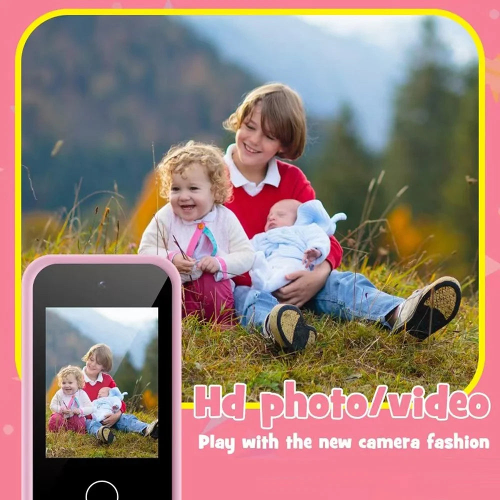A10 2.8 Inch Touch Screen Digital Camera HD Dual Lens Game Music Cartoon Kids Camera - Unicorn  /  Pink - 7