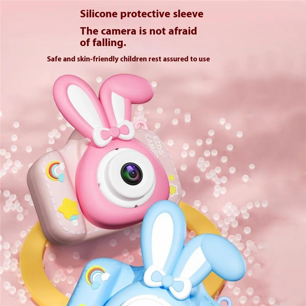 XJ01 2.0 Inch HD Dual Lens Children Digital Camera Cartoon Animal Video Recorder Built In Games - Pink Unicorn - 7
