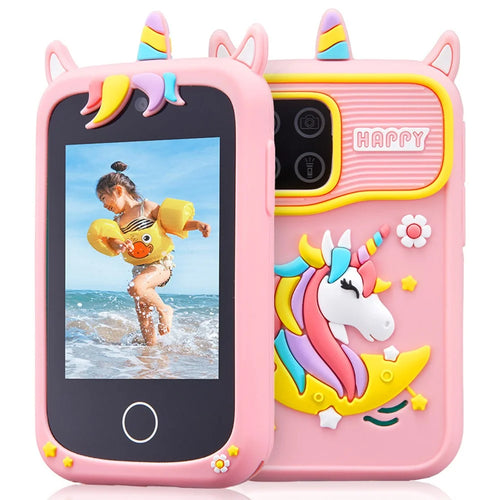 Z10 X Type 2.8 Inch Touch Screen Kids Toy Phone Camera Dual Lens Video Recorder with Flash - Pink - 1