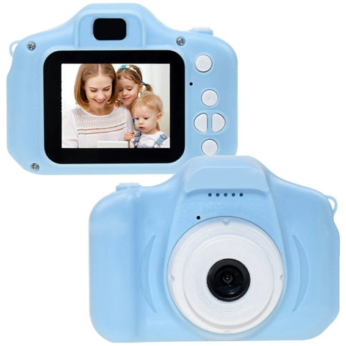 X2 1080P HD Dual Lens Kids Camera Children Video Recorder with 32G TF Card + Card Reader - Blue - 1