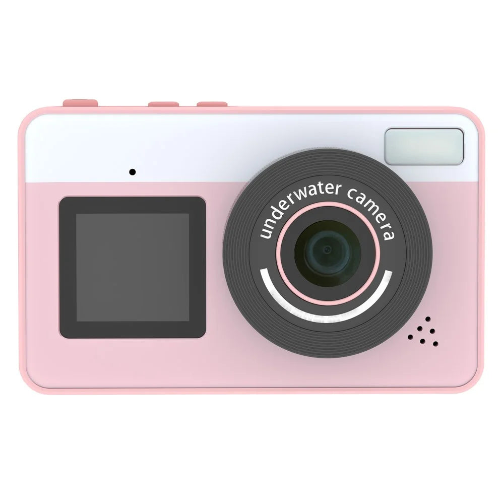 D70 2.8+1.44 Inch Dual Screen Waterproof Digital Camera HD Photo / Video 18X Digital Zoom Camera - Pink - 1