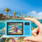 D70 2.8 + 1.44 Inch Dual Screen Digital Camera Waterproof Camera with 32GB Card - Blue - 3