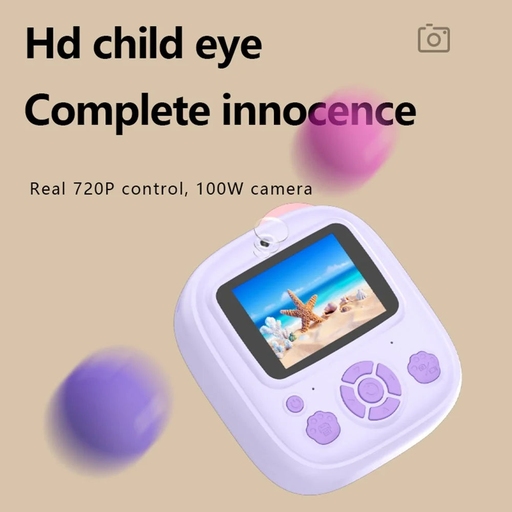 P8 Kids Camera Dual Lens Instant Print 2.4 Inch IPS Screen Video Recorder with 32GB Card + Card Reader - 5