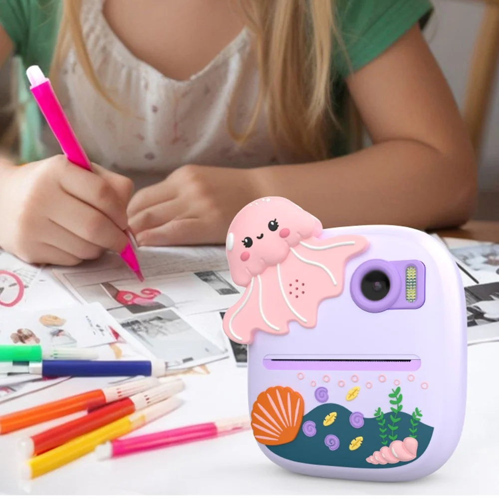 P8 Kids Camera Dual Lens Instant Print 2.4 Inch IPS Screen Video Recorder with 32GB Card + Card Reader - 6