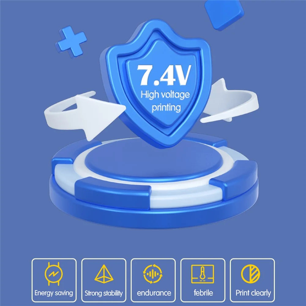 P7 2.4 Inch IPS Screen Cartoon Fox Kids Camera Instant Print Dual Lens HD Video Recorder for Children - Blue - 7