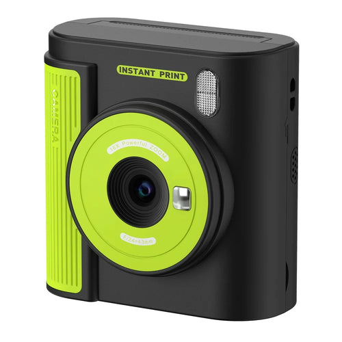 P99 16X Zoom Kids Instant Print Camera with 32G Memory Card 2.0 Inch IPS Screen Video Recorder for Children Selfie Digital Camera - Black - 1