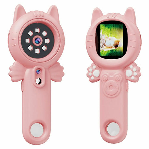Z800 2.0 Inch Screen Children Digital Camera 500x Microscope Handheld Magnifying Glass with 32GB Memory Card - Pink - 1