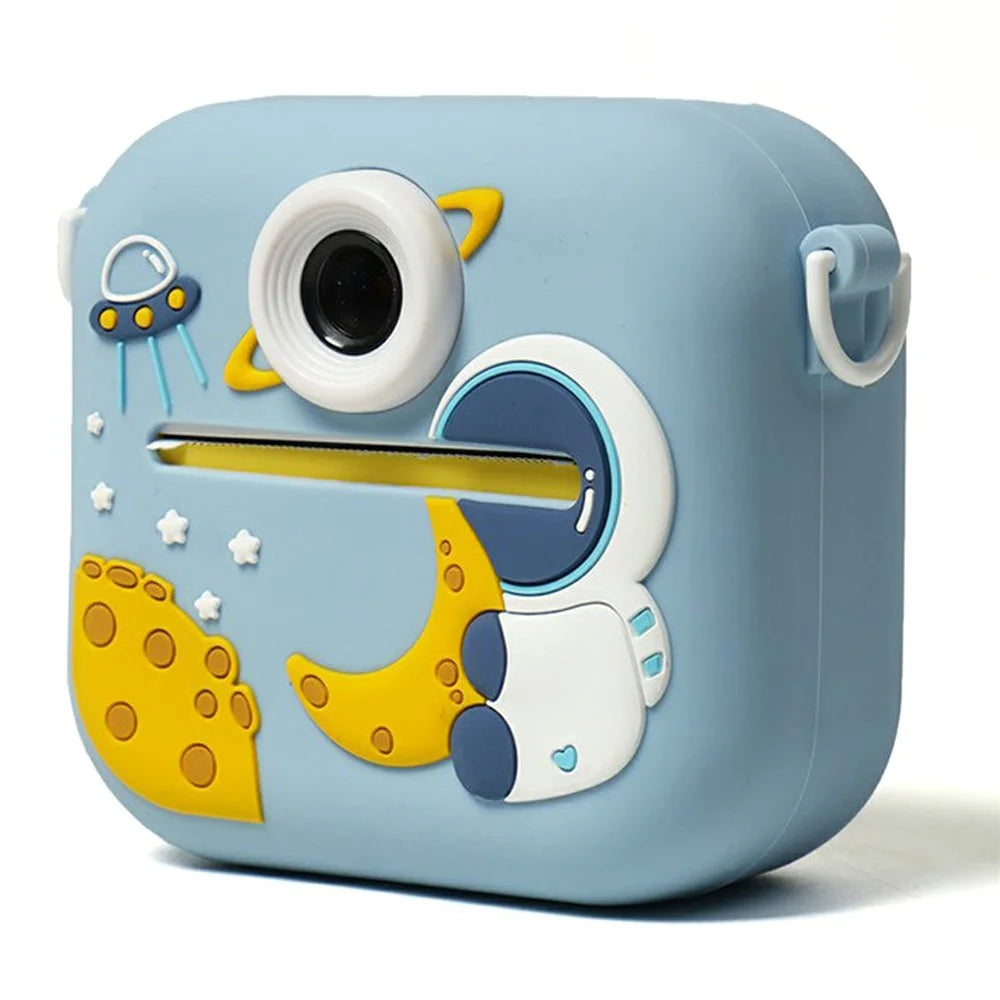 P9 Kids Digital Camera HD Dual Lens Instant Print Photo  /  Video with 32GB Memory Card and Card Reader - Astronaut Sky Blue - 1