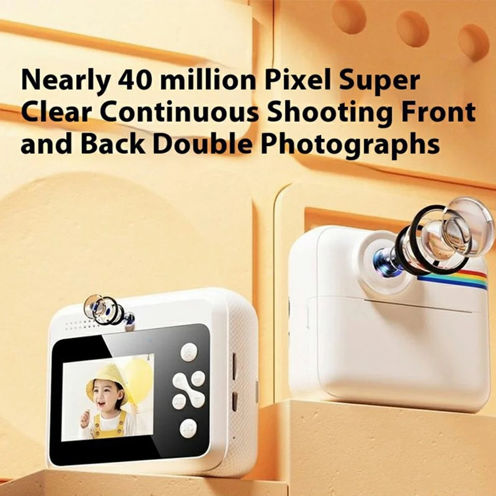 K22 2.4 Inch HD Digital Camera for Kids Instant Print Photo Video Recording Camera with 32GB Memory Card and Card Reader - 2