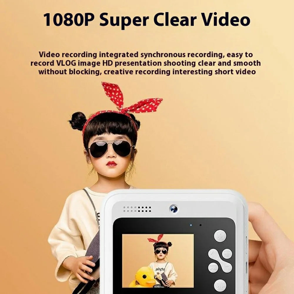 K22 Digital Kids Camera 2.4 Inch IPS Screen 1080P Video Recording Instant Print Photo Capture Camera - 3
