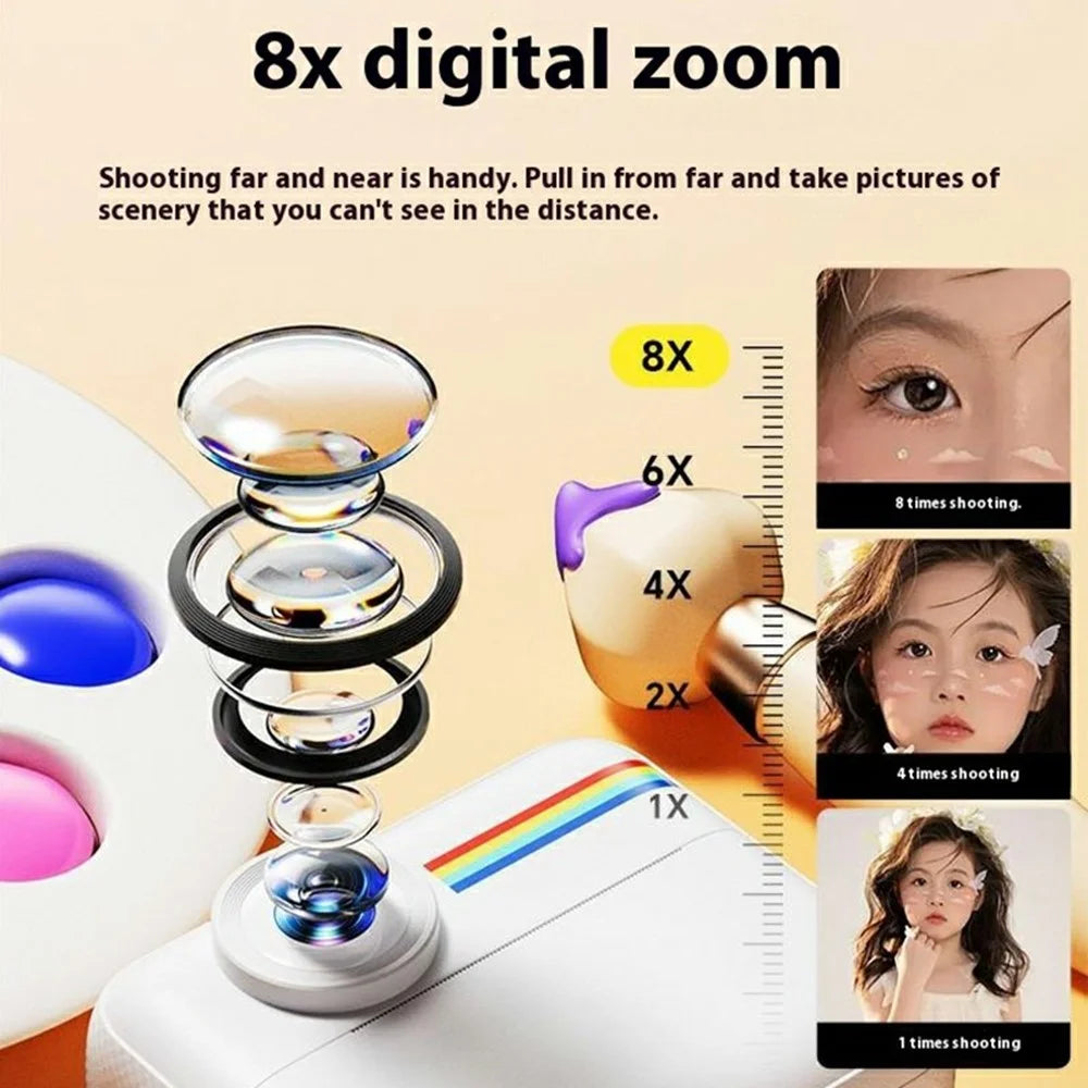 K22 Digital Kids Camera 2.4 Inch IPS Screen 1080P Video Recording Instant Print Photo Capture Camera - 4