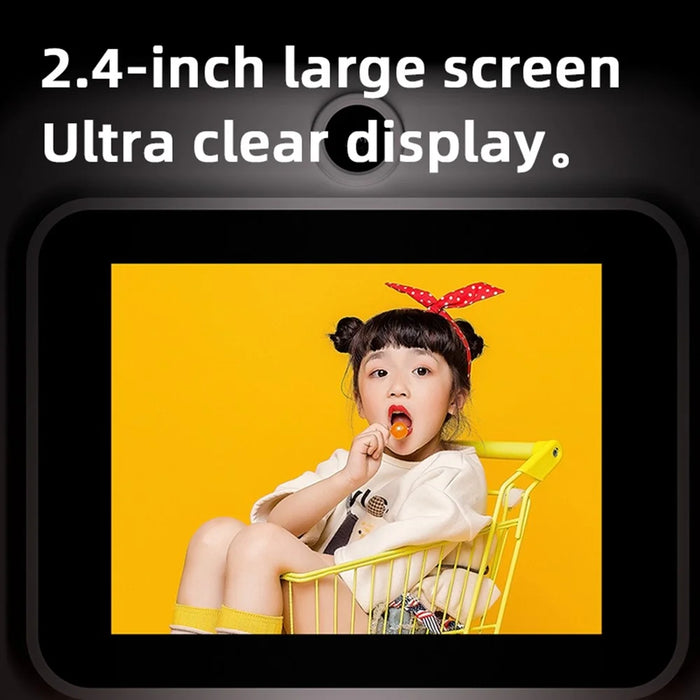 P03 Instant Print Camera for Kids 1080P Digital Video Camcorder Dual Cameras with 3 Rolls Print Paper - Pink - 4