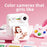P03 Instant Print Camera for Kids Pattern Print 2.4 Inch HD 1080P Dual Camera with 32G Memory Card+Card Reader - Pink - 3