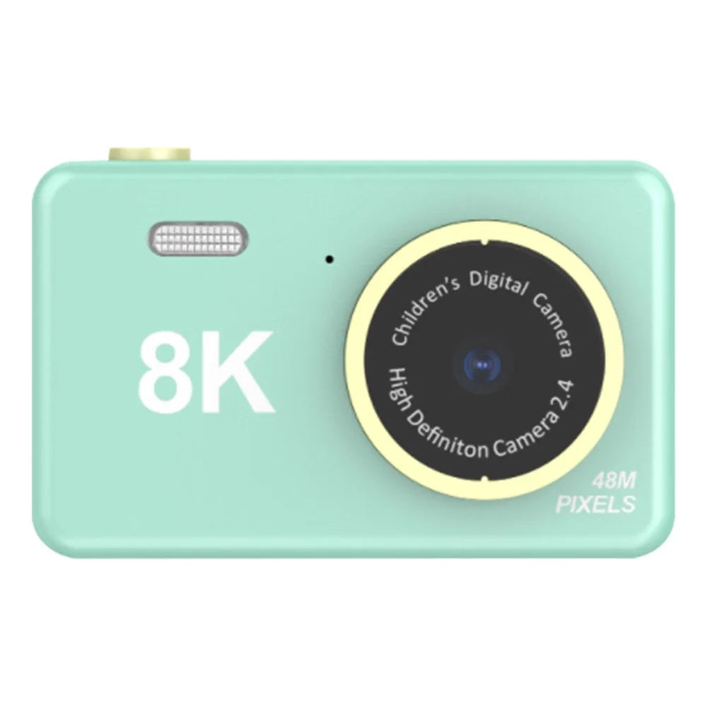 H4 Mini Pocket Camera 1080P Ultra HD 8K Student Digital Camera 2.4-inch LCD Camera with Flash - Green - 1