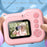 Q80 2.4 Inch IPS Screen Instant Print Digital Camera HD Dual Lens Portable Video Recorder - Pink - 2