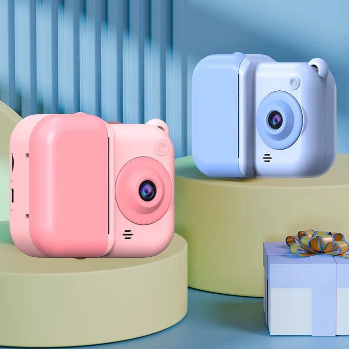 Q80 2.4 Inch IPS Screen Instant Print Digital Camera HD Dual Lens Portable Video Recorder - Pink - 6
