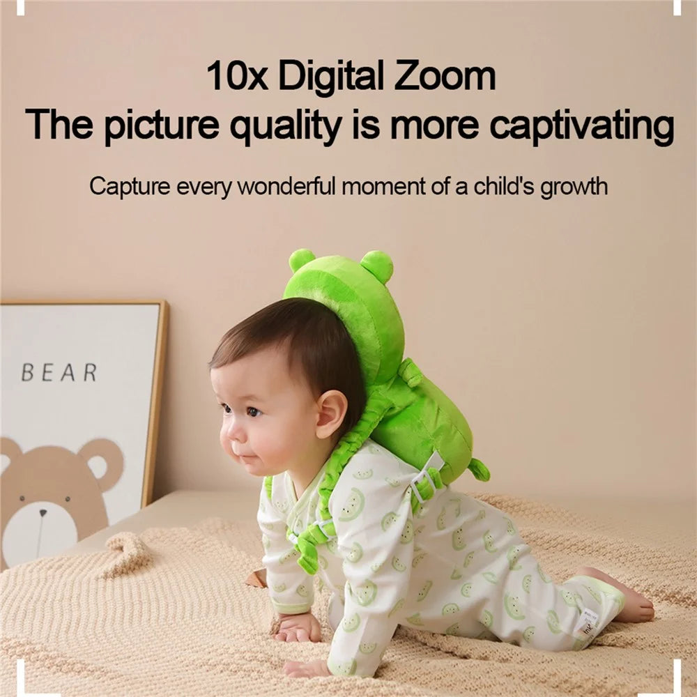 D16 2.8 Inch HD Screen Dual Lens Kids Camera Toddler Learning Phone Toy with 32GB Memory Card - Pink / Unicorn - 5