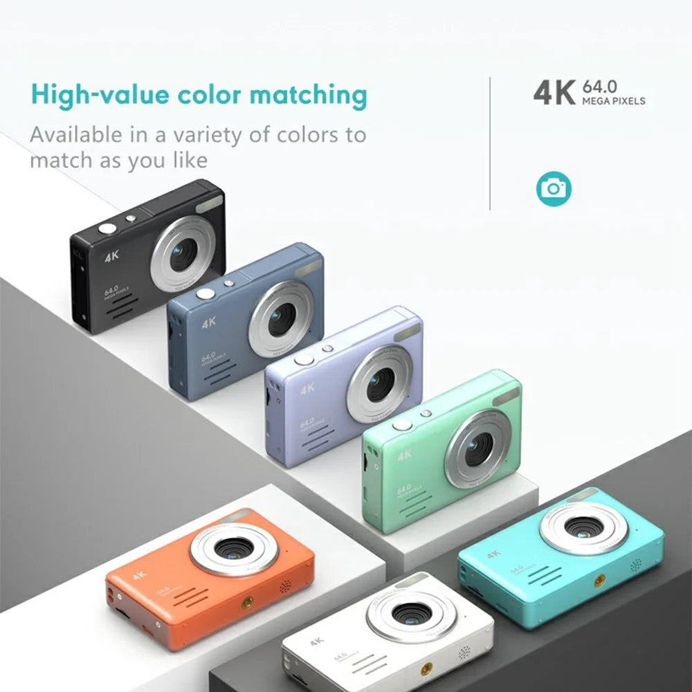 S7 4K Digital Camera 18x Zoom 64MP CMOS Sensor 2.88 Inch HD Screen Travel Selfie Camera - White - 7