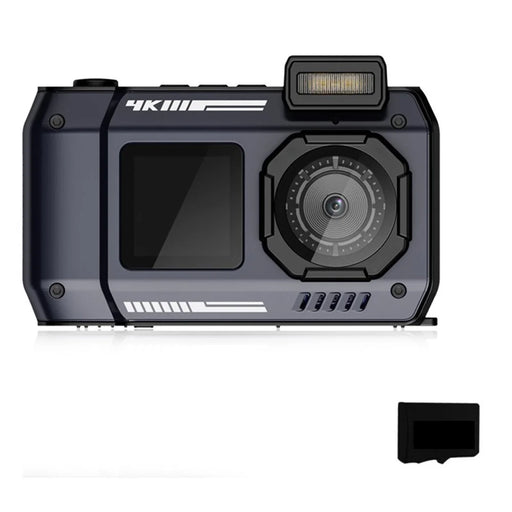 D50 Waterproof Action Camera Portable Outdoor Sports Dual Screen Camera with 32G TF Card - Black - 1