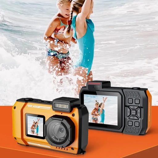 D50 Waterproof Action Camera Portable Outdoor Sports Dual Screen Camera with 32G TF Card - Black - 2
