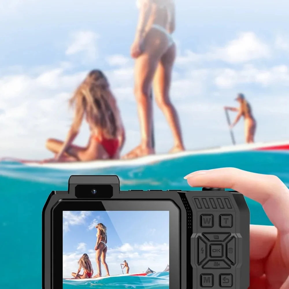 D50 Waterproof Action Camera Portable Outdoor Sports Dual Screen Camera with 32G TF Card - Black - 3