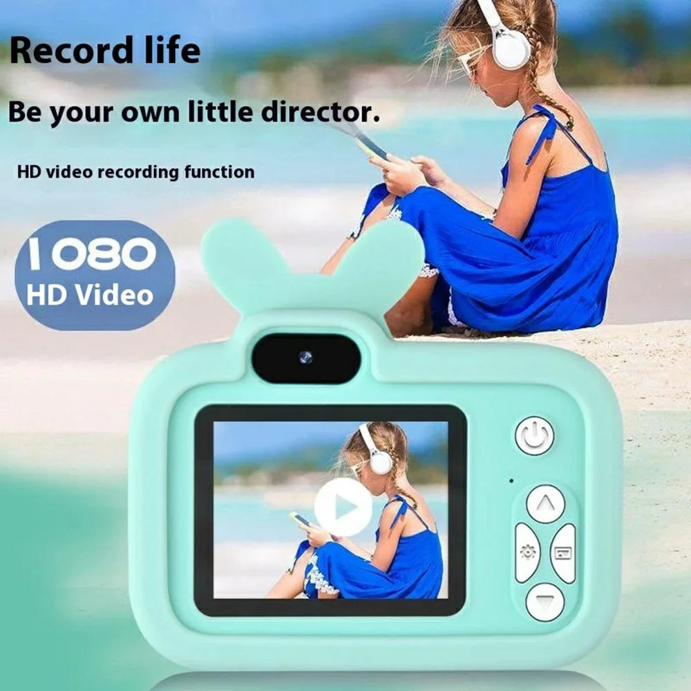 Y8S Cute Cartoon Design Kids Digital Camera HD Dual Lens Video Recorder for Children (No Memory Card) - Astronaut Pink - 5