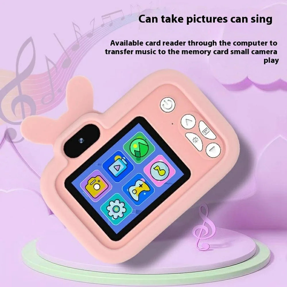 Y8S Cute Cartoon Design Kids Digital Camera HD Dual Lens Video Recorder for Children (No Memory Card) - Astronaut Pink - 6
