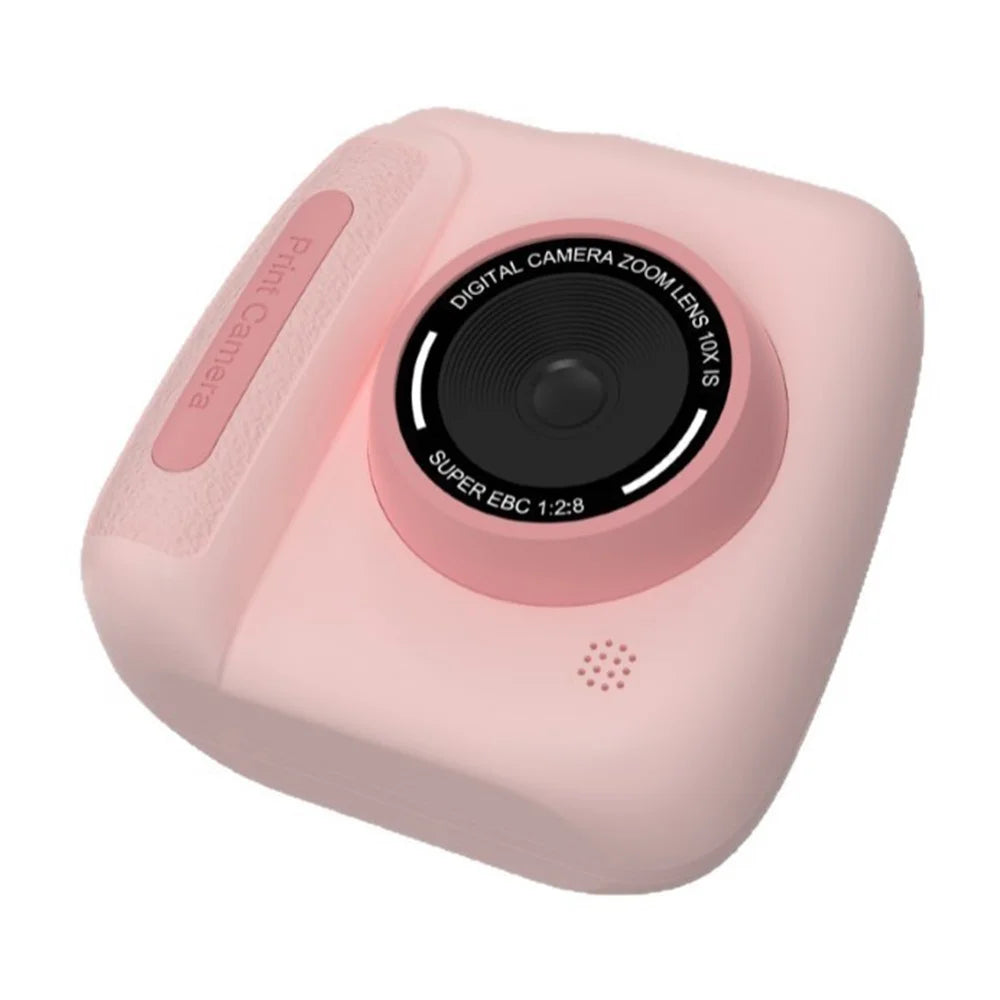 D102 2.4 Inch IPS Screen Instant Print Digital Camera for Kids 10X Zoom Dual HD Lens Video Recorder - Pink - 2