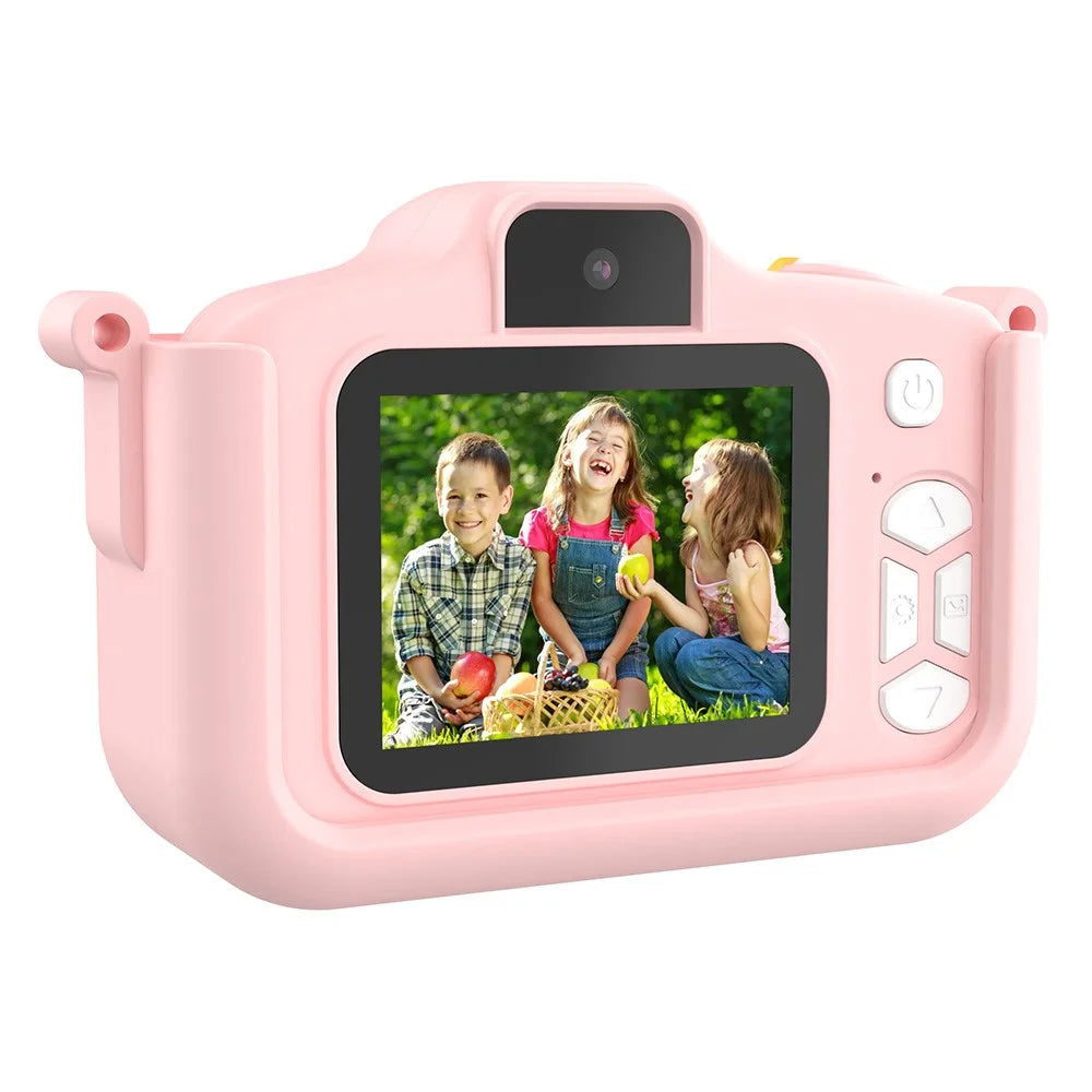 T5S Cartoon Cat Digital Camera 2.0 Inch IPS Screen HD Dual Lens Video Recorder for Kids - Pink - 2