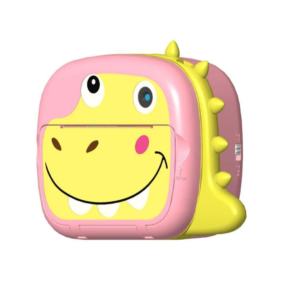 K07 Dinosaur Shape Front / Rear Dual Kids Camera 2.4 Inch IPS Screen WiFi Instant Print Digital Camera - Pink - 1