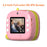 K07 Dinosaur Shape Front / Rear Dual Kids Camera 2.4 Inch IPS Screen WiFi Instant Print Digital Camera - Pink - 3