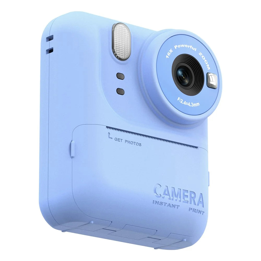 P89 HD Children Instant Print Camera Portable Kids Digital Camera Photo Printer with 32GB Memory Card - Blue - 2