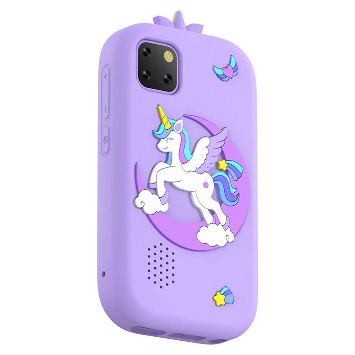 W5 Kids Learning Toy Phone Educational Games Camera Video Recorder with 32GB Memory Card - Purple - 2
