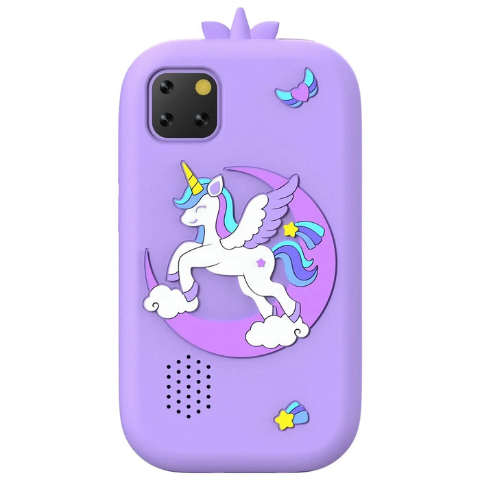 W5 Kids Learning Toy Phone Educational Games Camera Video Recorder with 32GB Memory Card - Purple - 3