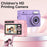 D15 For Kids Portable Video Recorder 2.4 Inch IPS Screen Instant Print Camera with 32GB Card + Card Reader (Support Monochrome Printing) - Pink - 4