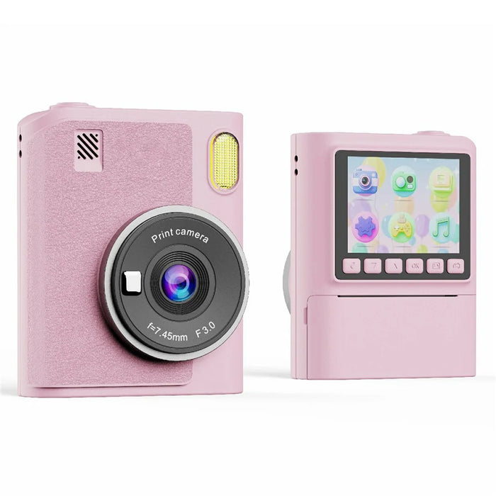 Z900 2.4 Inch Instant Print Camera Kids HD Video Recorder Support Monochrome Printing - Pink - 2