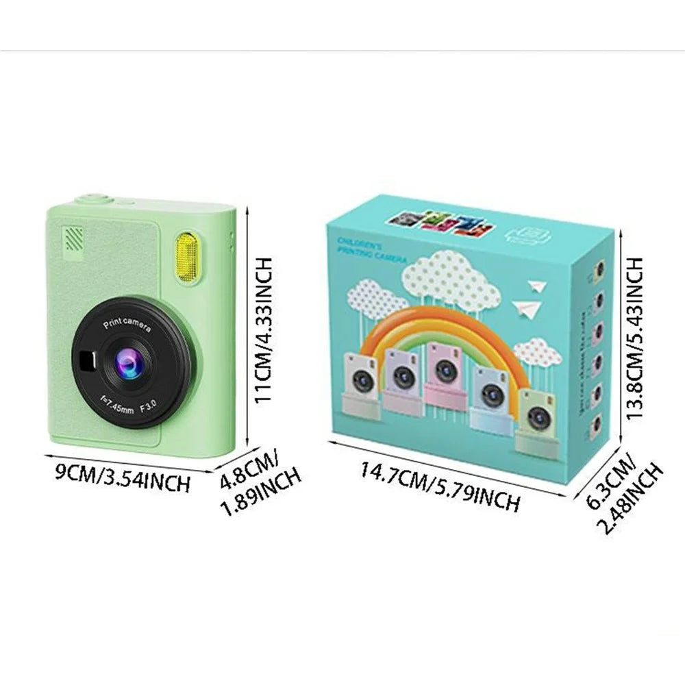 Z900 2.4 Inch Instant Print Camera for Kids HD Video Recorder with 32GB Card + Card Reader (Support Monochrome Printing) - Pink - 7