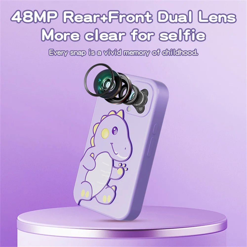 D17 2.8 Inch Touchscreen Dual Camera Multifunction Phone Toy for Children Video Recording Digital Camera - King Kong / Blue - 3